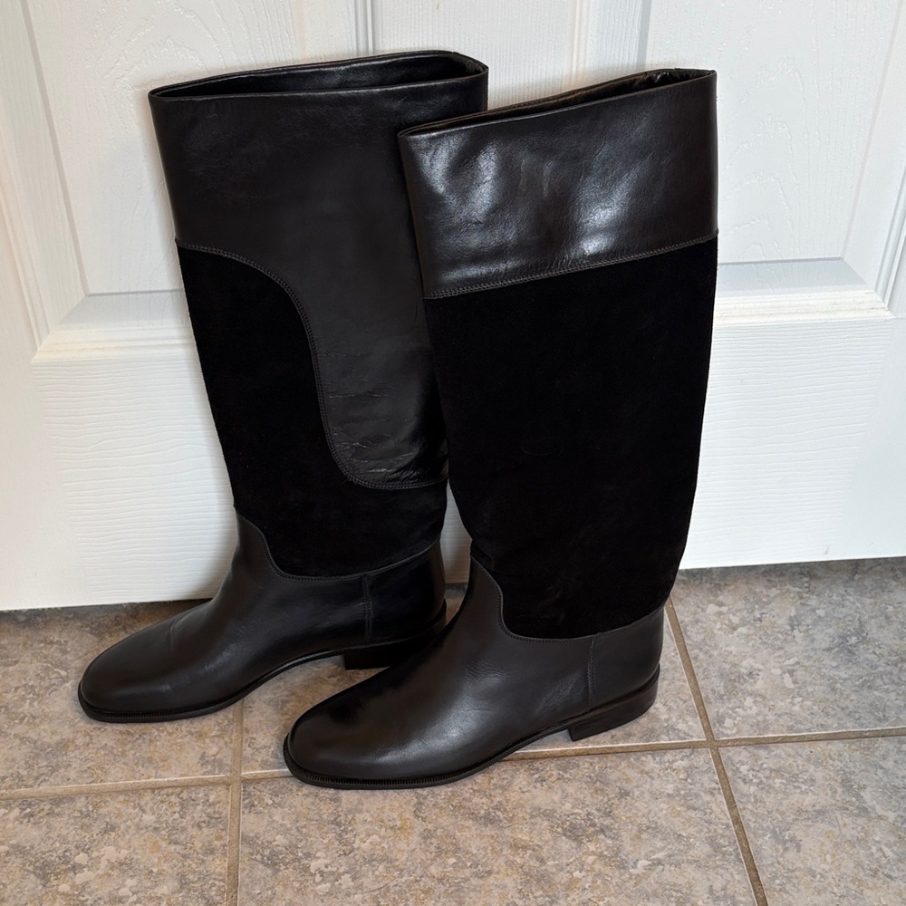 Saks Fifth Avenue Black Heeled Boots